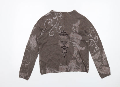 Womens UK Size 12 Gerry Weber Brown Cardigan Jumper