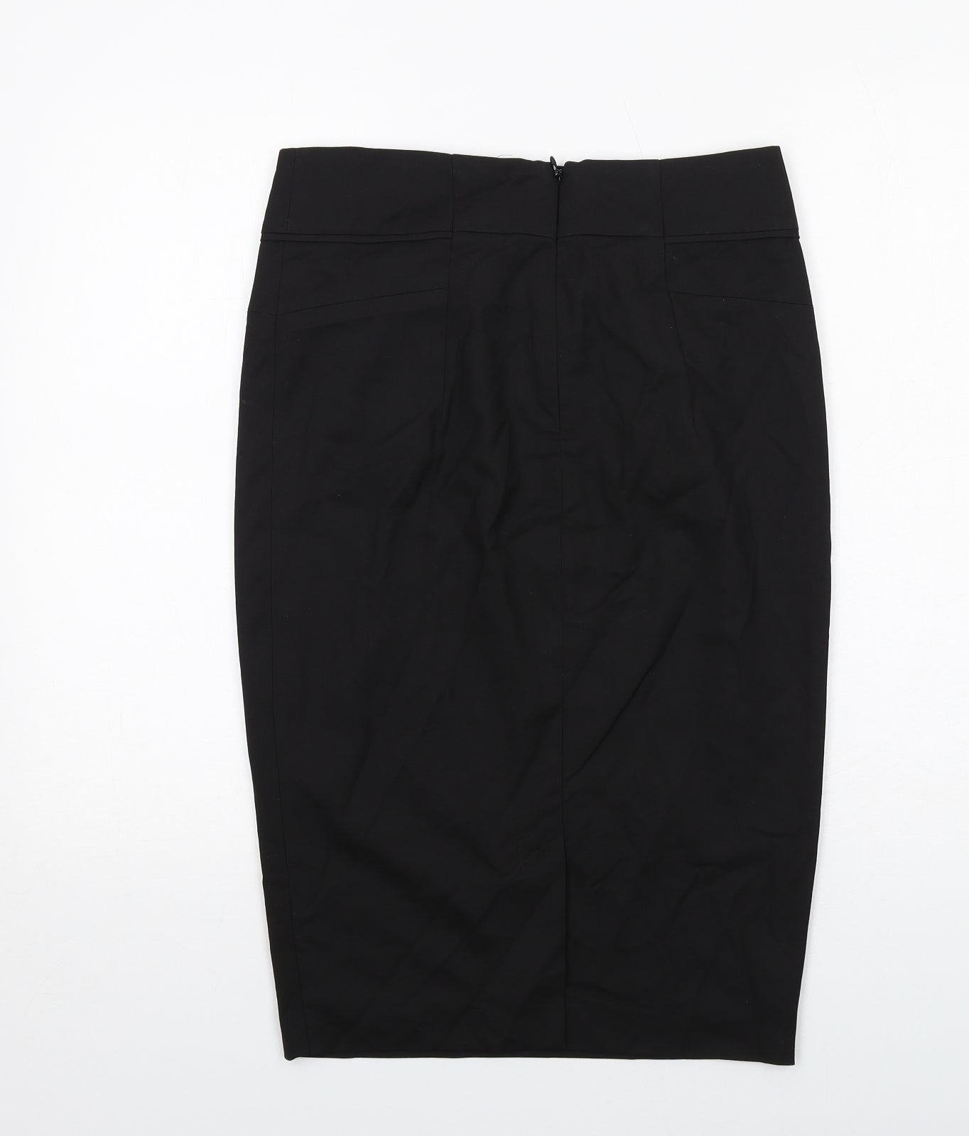 NEXT Womens Black Polyester Straight & Pencil Skirt Size 10 Zip
