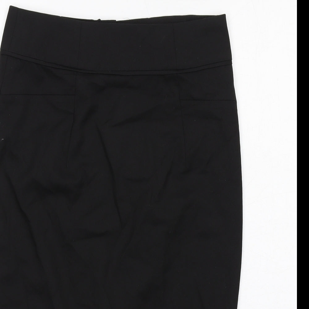 NEXT Womens Black Polyester Straight & Pencil Skirt Size 10 Zip