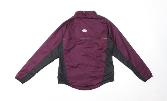 Crane Sports Womens Purple Windbreaker Jacket Size 12 Zip
