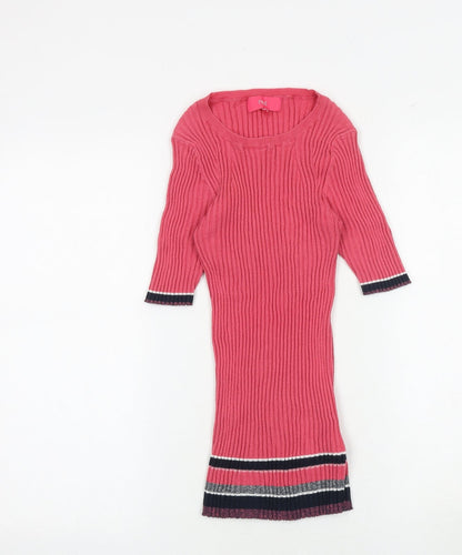 Womens UK Size 10 NEXT Pink Basic Blouse