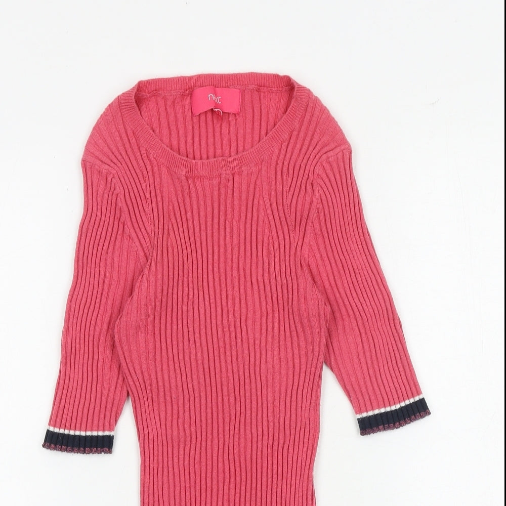 Womens UK Size 10 NEXT Pink Basic Blouse