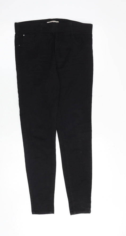 Womens UK Size 10 Papaya Regular Fit Jegging Black Jeans