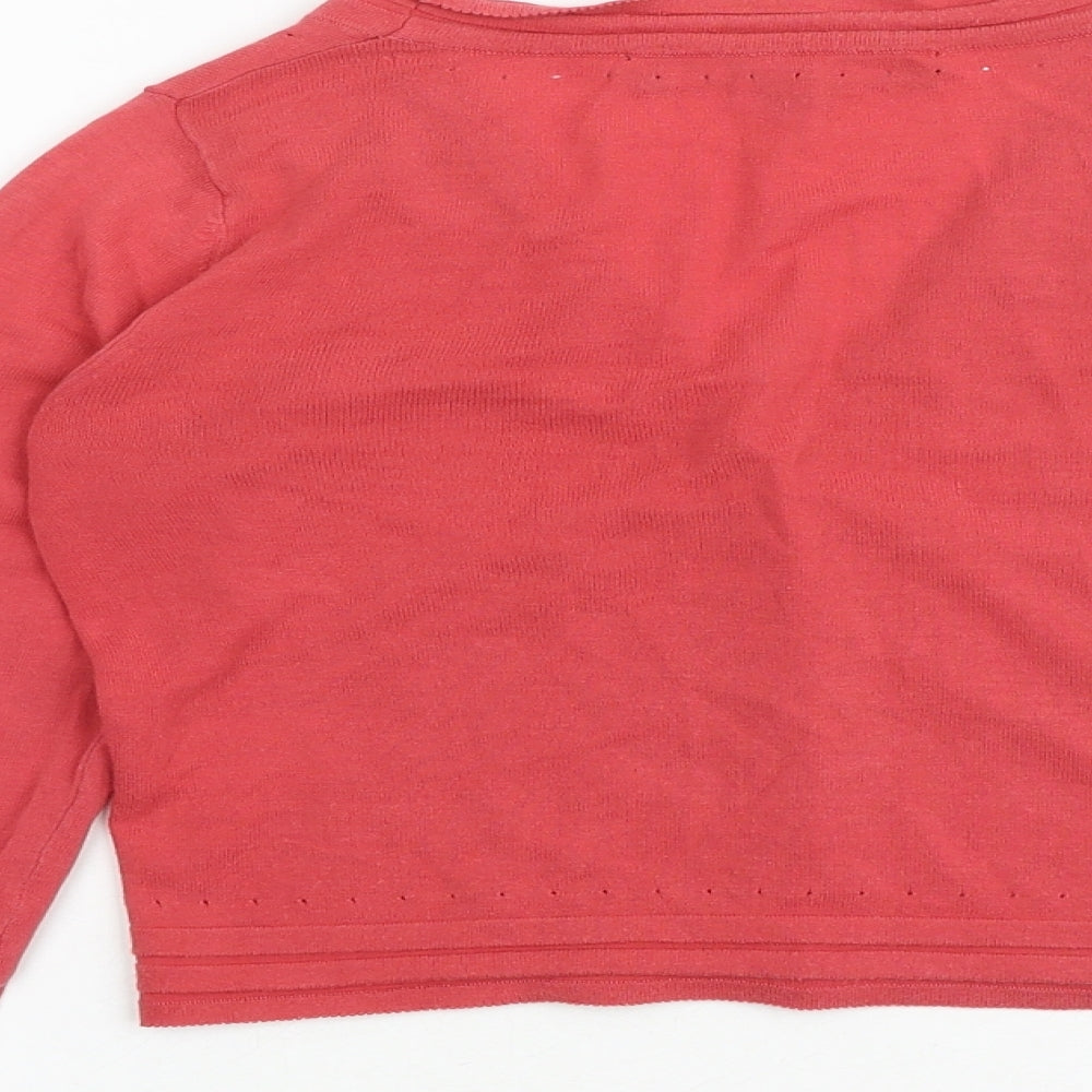 Womens UK Size XS French Connection Pink Cardigan Jumper