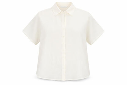 Womens UK Size 18 AMARANTO Ivory Basic Button-Up
