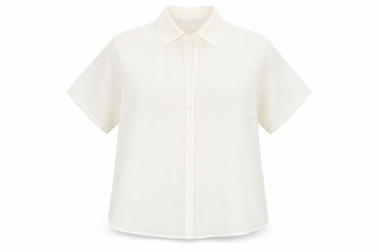 Womens UK Size 18 AMARANTO Ivory Basic Button-Up
