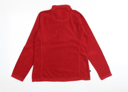 Mountain Life Womens Red Polyester Pullover Sweatshirt Size 12 Zip