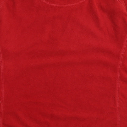 Mountain Life Womens Red Polyester Pullover Sweatshirt Size 12 Zip