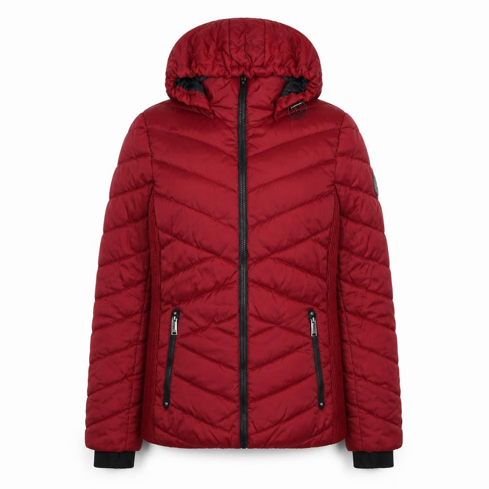 Womens UK Size S HFX Red Quilted Coat