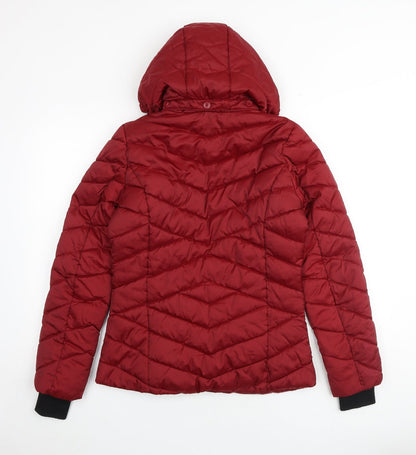 Womens UK Size S HFX Red Quilted Coat