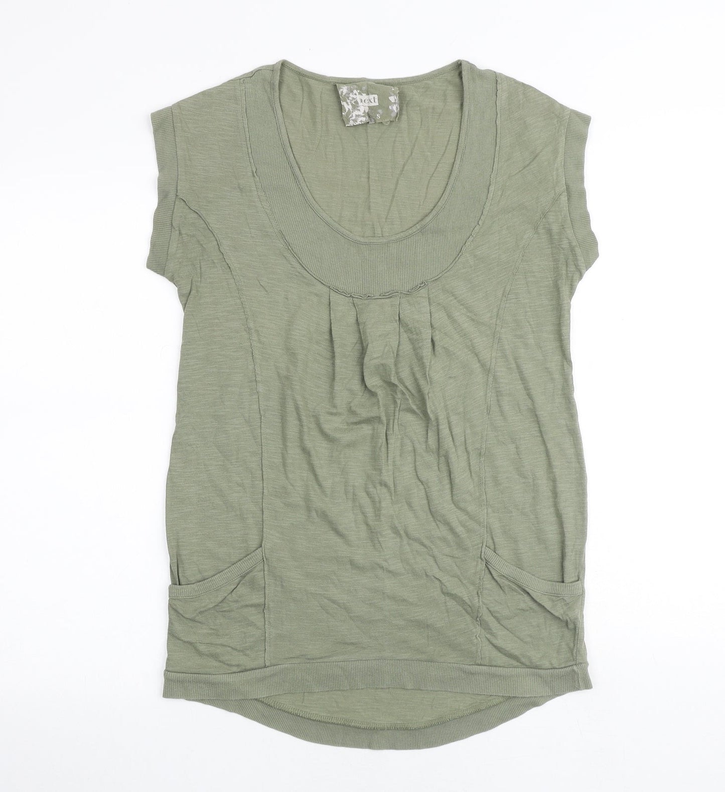 Womens UK Size S NEXT Green Tunic T-Shirt
