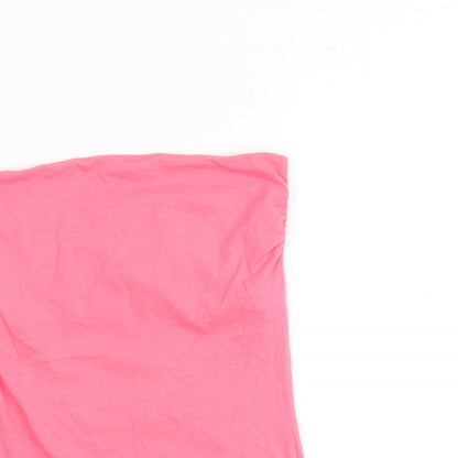 H&M Womens Pink Cotton Basic Tank Size S Off the Shoulder