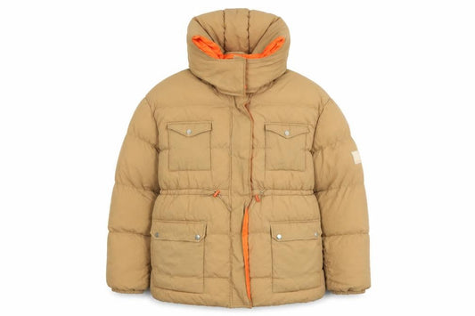 Womens UK Size M PRETTYLITTLETHING Brown Puffer Jacket