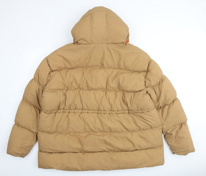 Womens UK Size M PRETTYLITTLETHING Brown Puffer Jacket