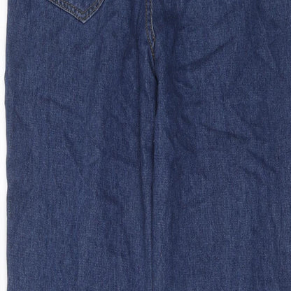 I SAW IT FIRST Womens Blue Cotton Mom Jeans Size 8 L27 in Regular Button