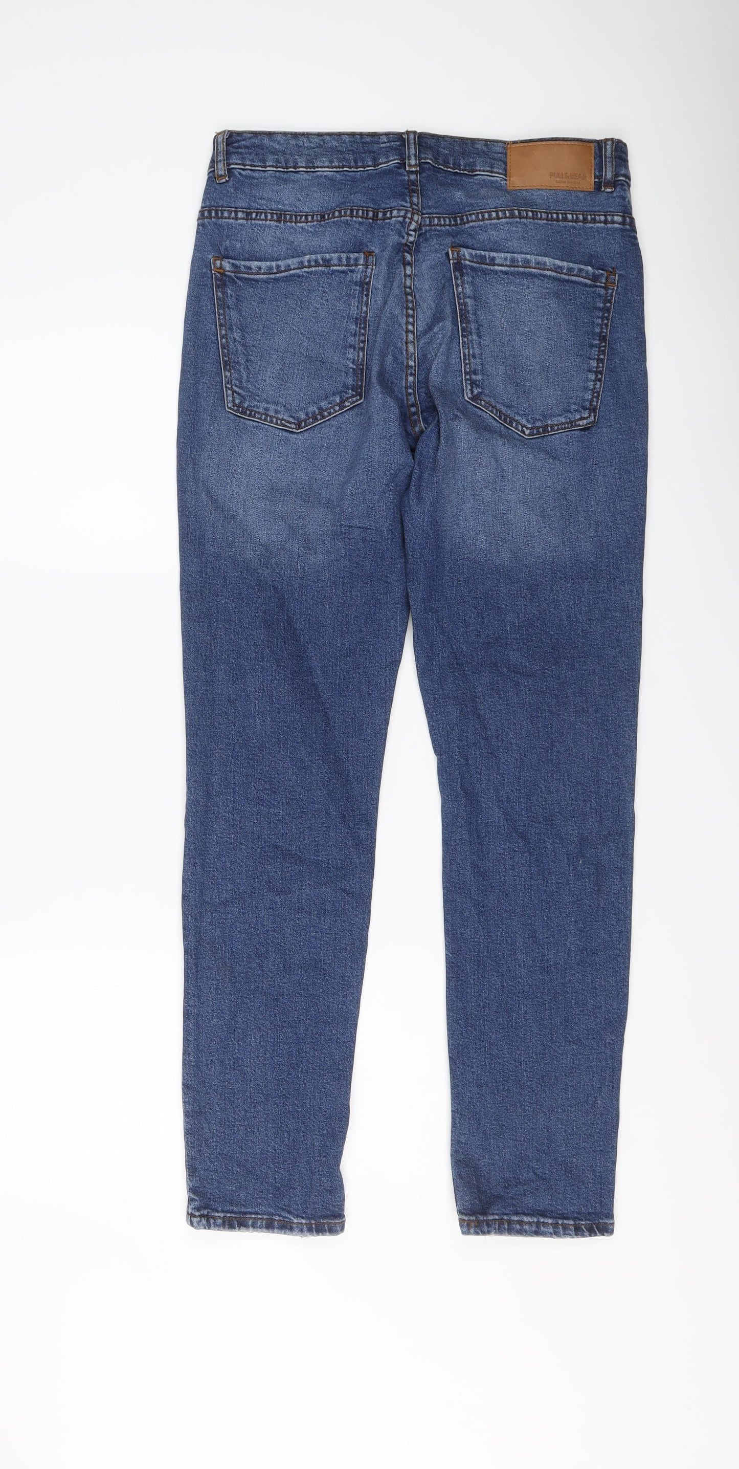 Mens UK Size 30 in Pull&Bear Slim Fit Straight Blue Jeans