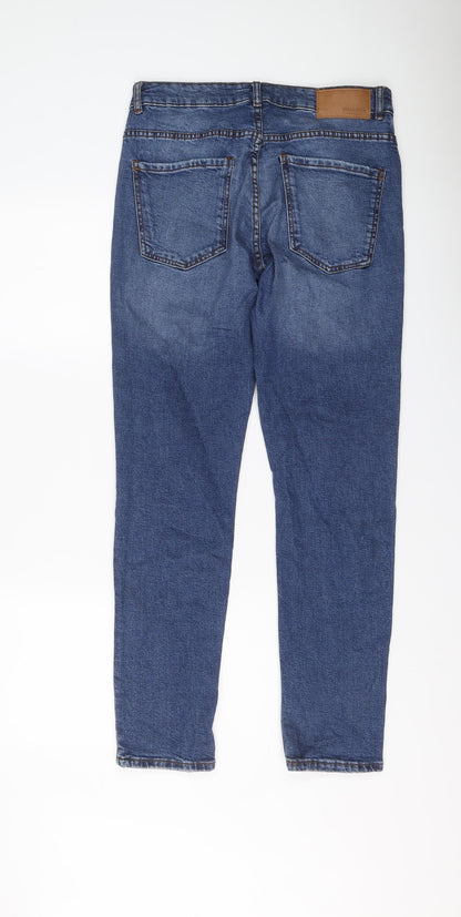 Mens UK Size 30 in Pull&Bear Slim Fit Straight Blue Jeans