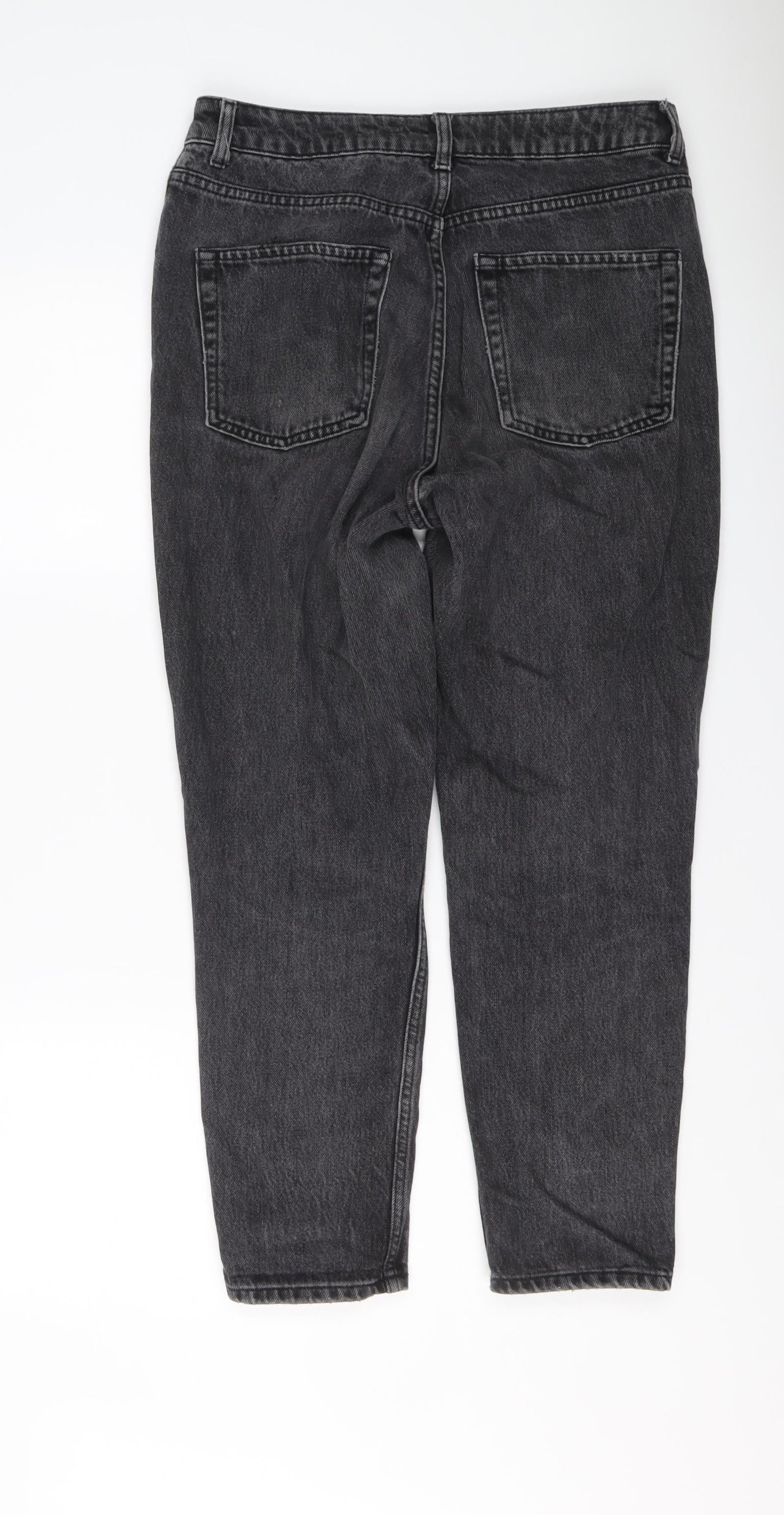 Topshop Womens Grey Cotton Skinny Jeans Size 30 in L26 in Regular Button