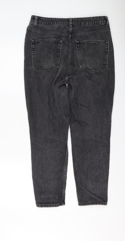 Topshop Womens Grey Cotton Skinny Jeans Size 30 in L26 in Regular Button