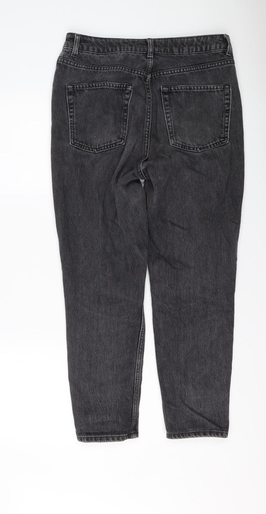 Topshop Womens Grey Cotton Skinny Jeans Size 30 in L26 in Regular Button