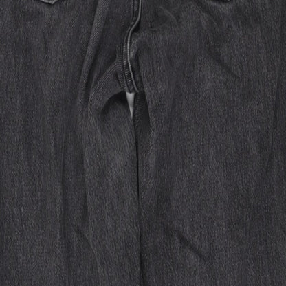 Topshop Womens Grey Cotton Skinny Jeans Size 30 in L26 in Regular Button