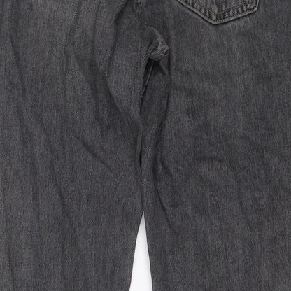 Topshop Womens Grey Cotton Mom Jeans Size 28 in L25 in Regular Button