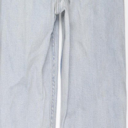 Denim & Co. Womens Blue Cotton Mom Jeans Size 8 L25 in Regular Button