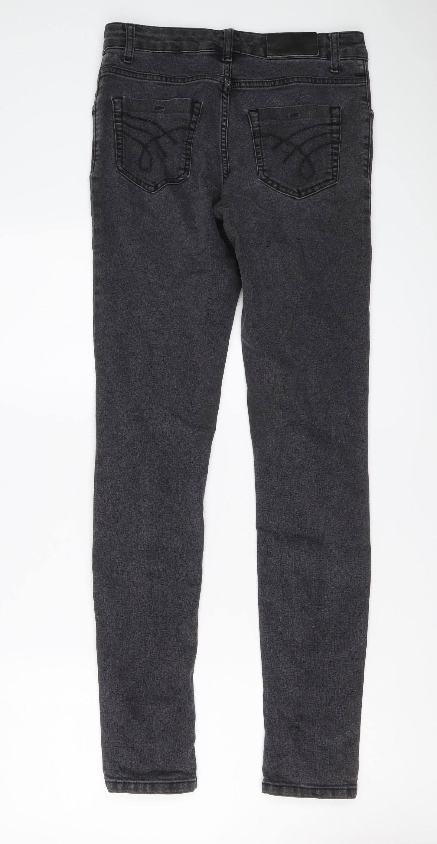 Womens UK Size 10 Oui Regular Fit Skinny Grey Jeans