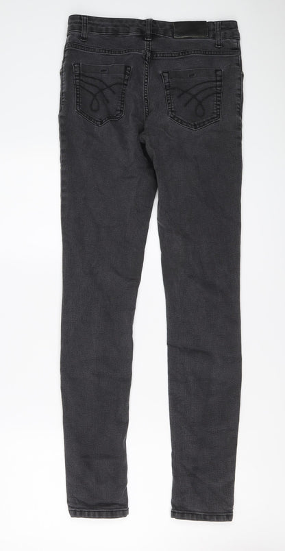 Womens UK Size 10 Oui Regular Fit Skinny Grey Jeans