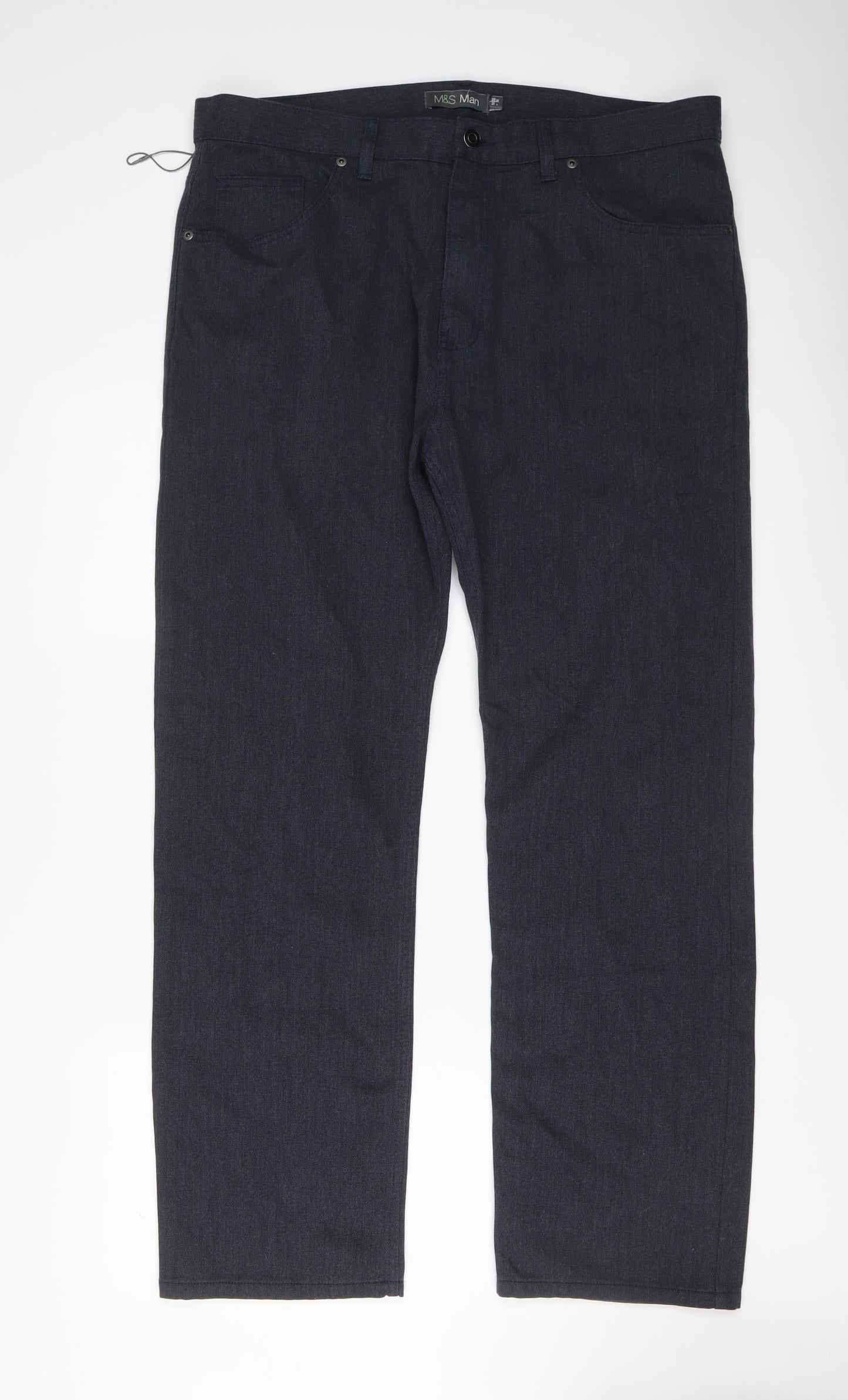 Womens UK Size 38 Marks and Spencer Regular Fit  Blue Trousers