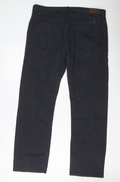 Womens UK Size 38 Marks and Spencer Regular Fit  Blue Trousers