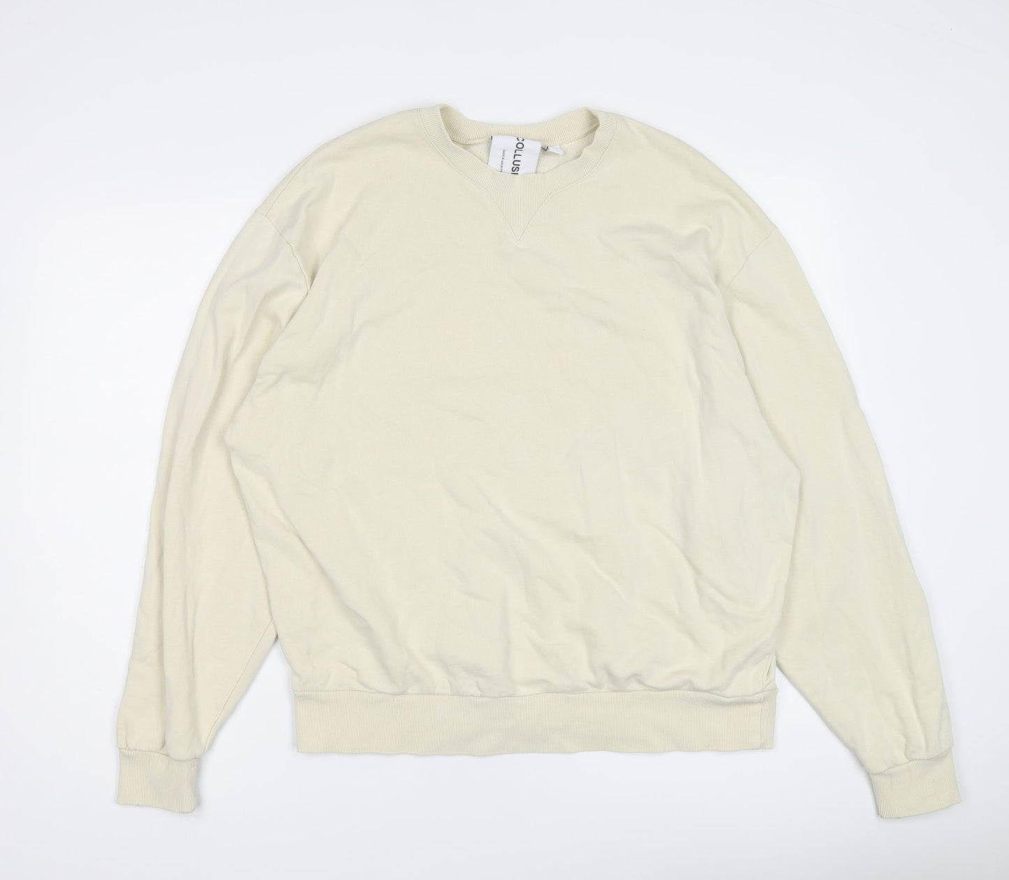 Womens UK Size M COLLUSION Yellow Pullover Sweatshirt