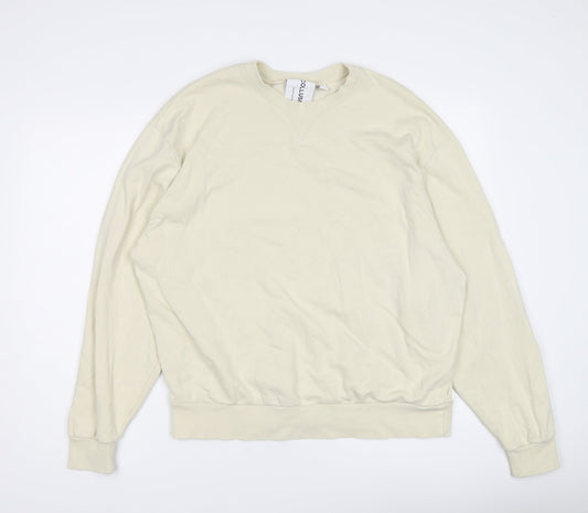 Womens UK Size M COLLUSION Yellow Pullover Sweatshirt