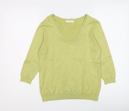 Womens UK Size 10 Marks and Spencer Green Pullover Jumper