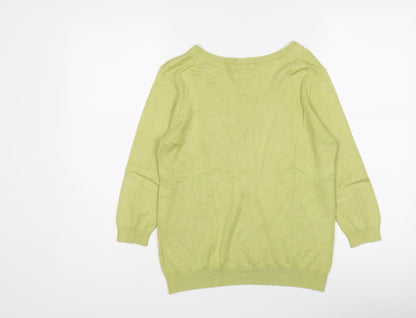Womens UK Size 10 Marks and Spencer Green Pullover Jumper