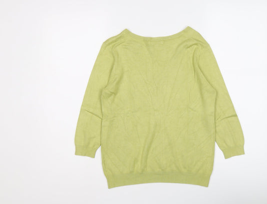 Womens UK Size 10 Marks and Spencer Green Pullover Jumper