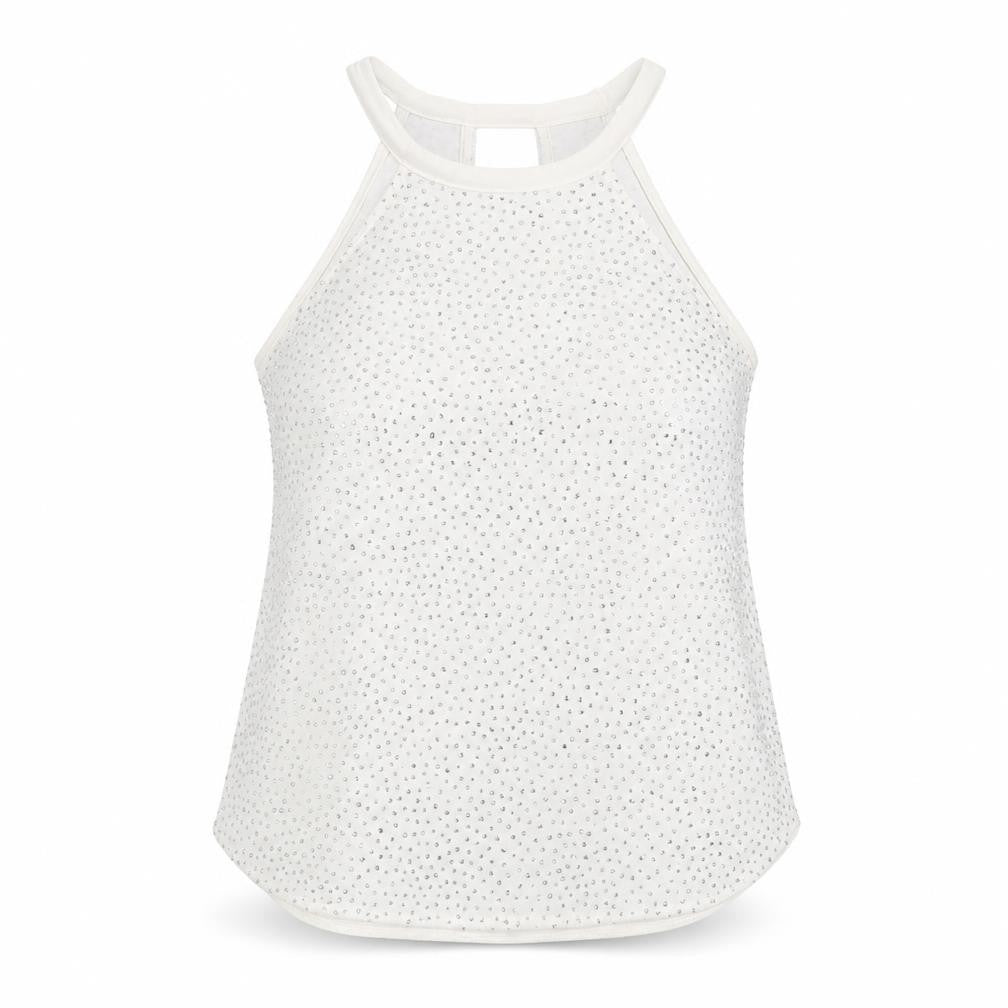 River Island Womens Ivory Polyester Basic Tank Size 8 Round Neck