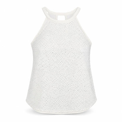 River Island Womens Ivory Polyester Basic Tank Size 8 Round Neck