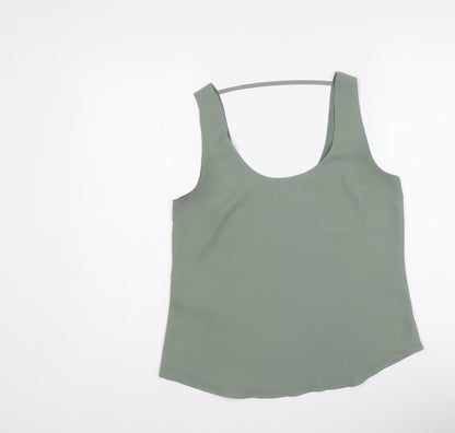Womens UK Size 10 Oasis Green Basic Tank