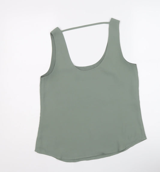 Womens UK Size 10 Oasis Green Basic Tank