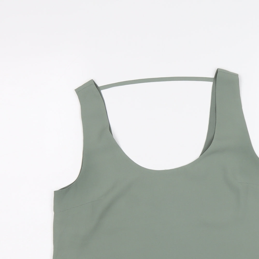 Womens UK Size 10 Oasis Green Basic Tank