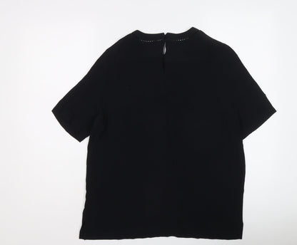 Womens UK Size 12 Marks and Spencer Black Basic T-Shirt
