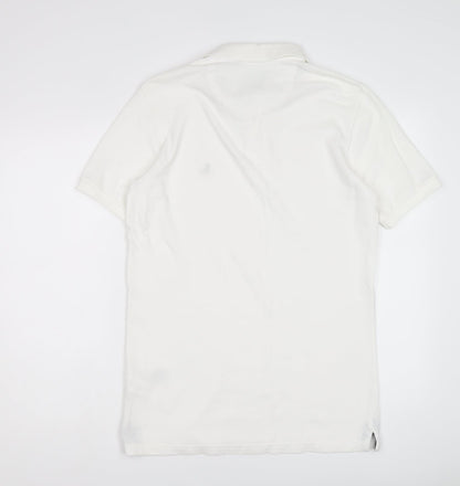 Jack Wills Mens Ivory Cotton Polo Size XS Collared Button