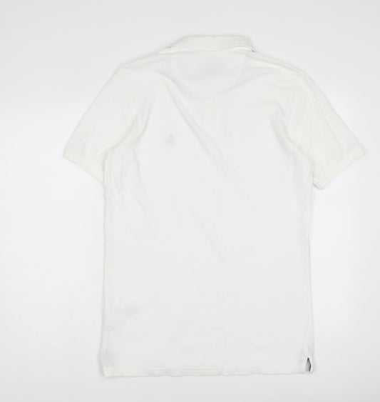 Jack Wills Mens Ivory Cotton Polo Size XS Collared Button