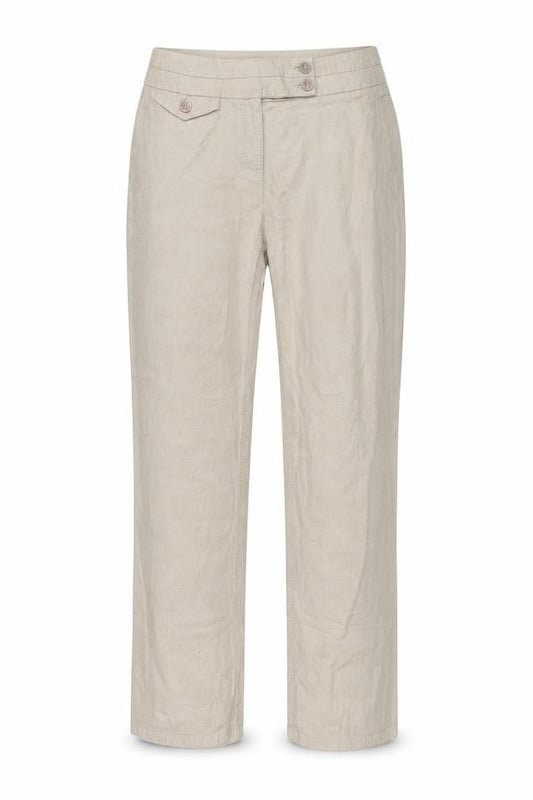 Womens UK Size 10 Per Una Regular Fit Carrot Beige Trousers