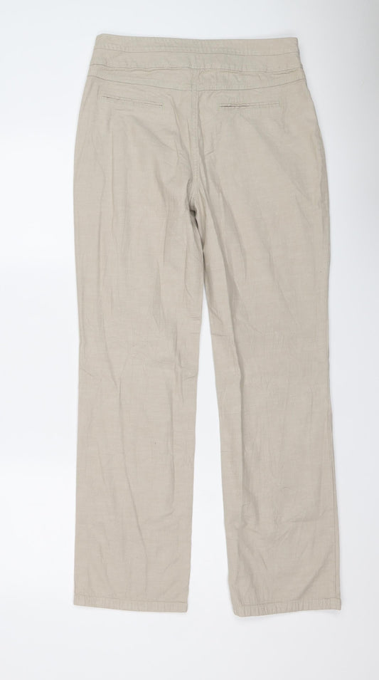 Womens UK Size 10 Per Una Regular Fit Carrot Beige Trousers
