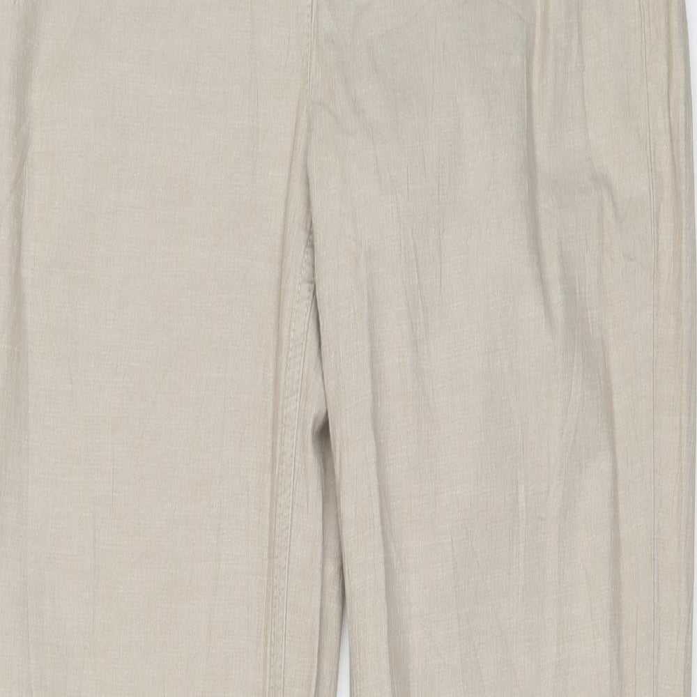 Womens UK Size 10 Per Una Regular Fit Carrot Beige Trousers