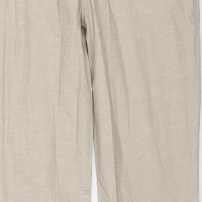 Womens UK Size 10 Per Una Regular Fit Carrot Beige Trousers