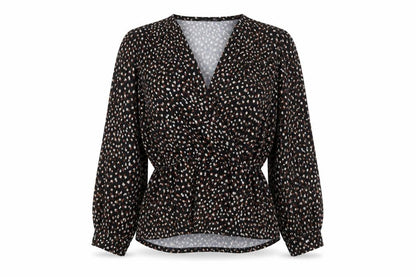 Womens UK Size 8 Boohoo Black Basic Blouse