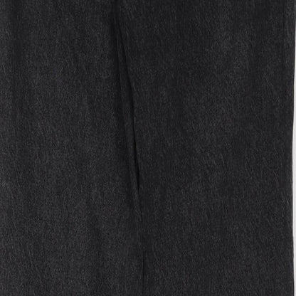 Zara Womens Grey Cotton Boyfriend Jeans Size 8 L26 in Regular Button